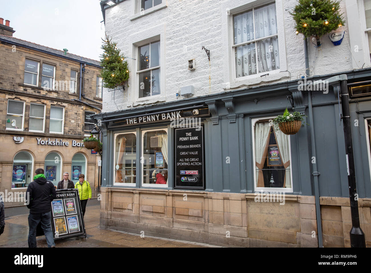 Pub inglese Penny Bank in Lancaster city centre, Lancashire, Inghilterra Foto Stock