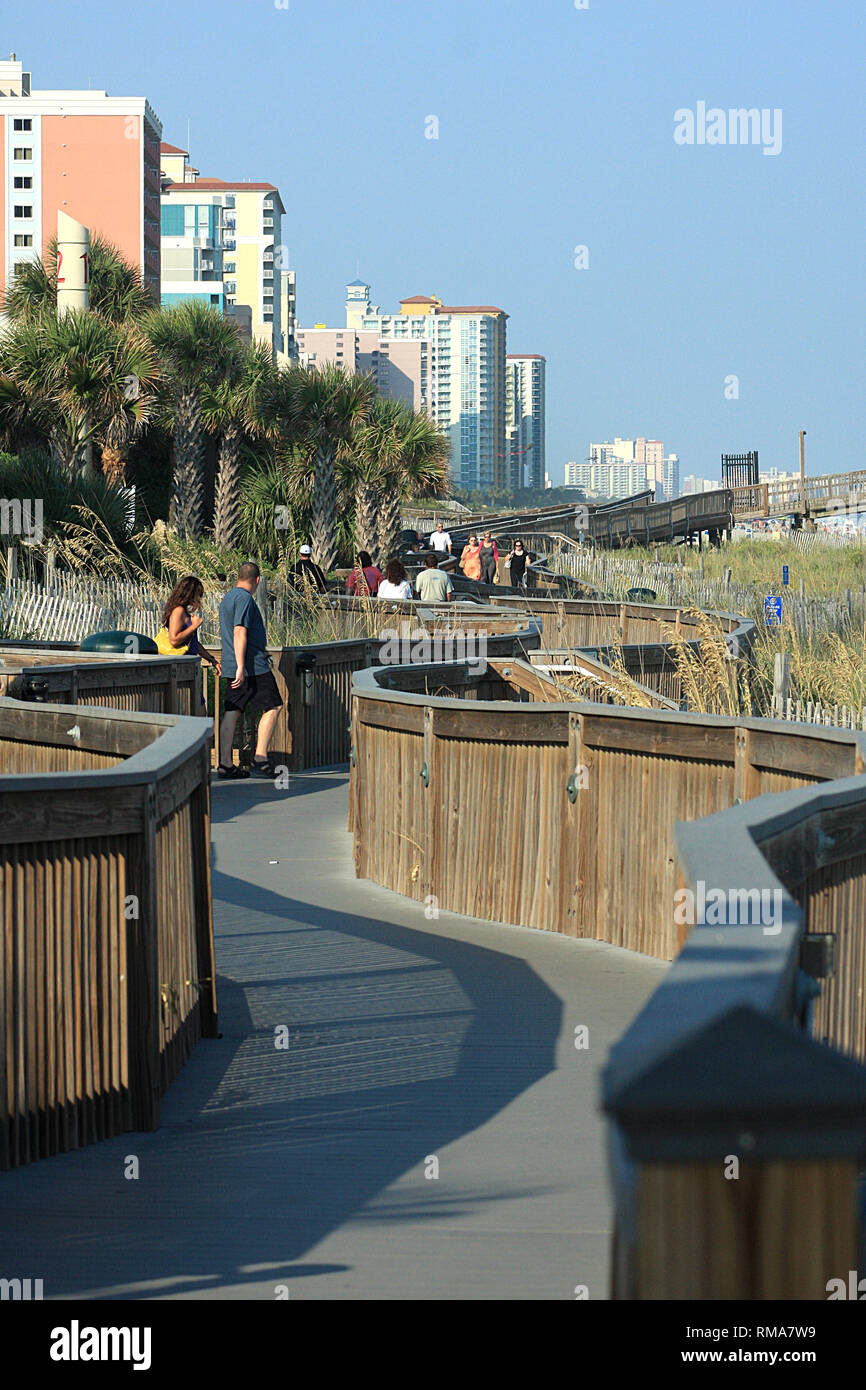 Il lungomare di Myrtle Beach, South Carolina, Stati Uniti Foto Stock