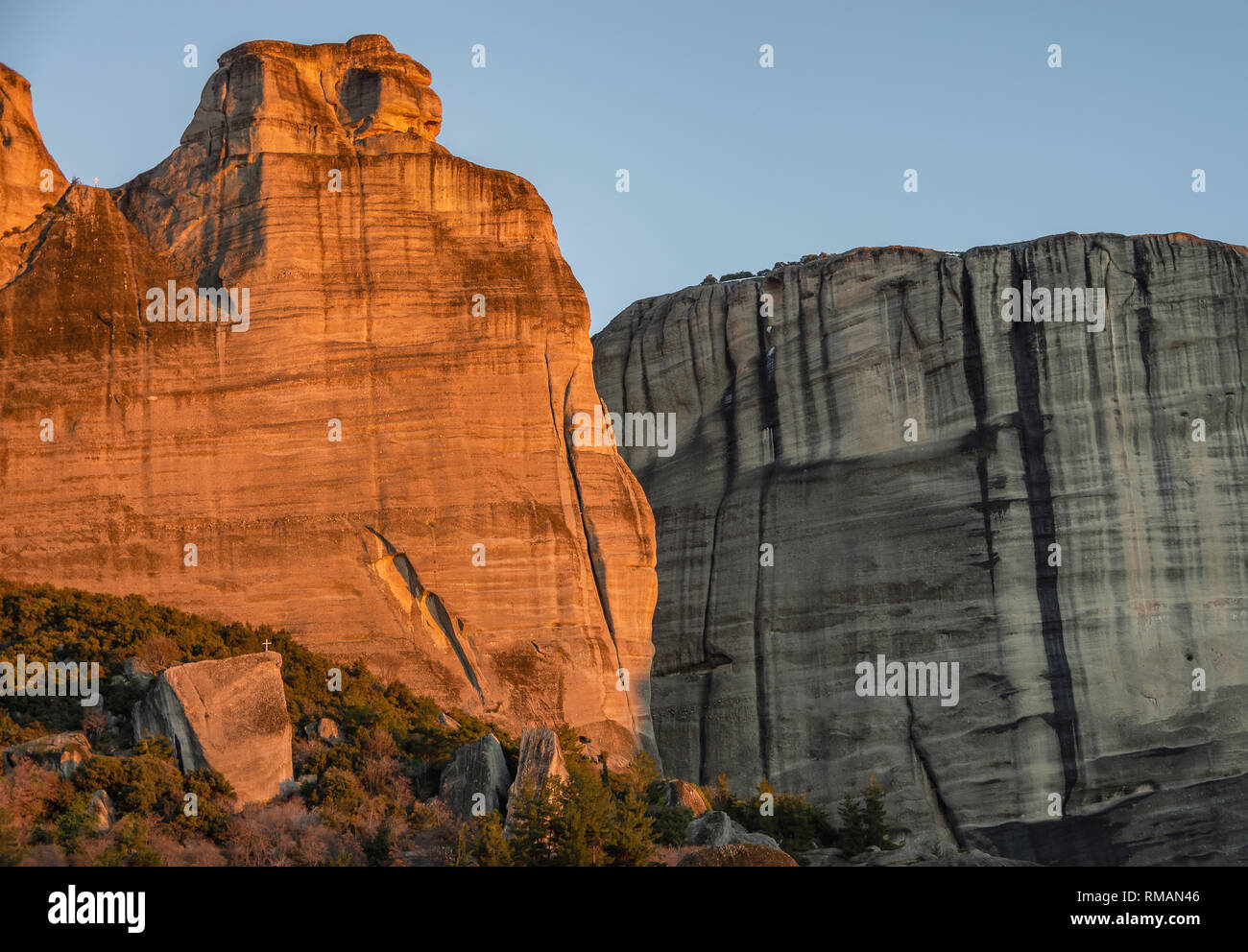 Meteora - Grecia sunrise Foto Stock