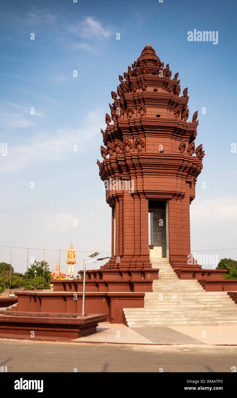 Cambogia, Kampot Provincia, Kep indipendenza monumento Vimean Ekareach, Foto Stock