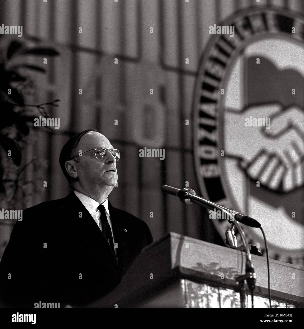 Il Professor Kurt Hager del SED Politburo a Erfurt 1966. Foto Stock