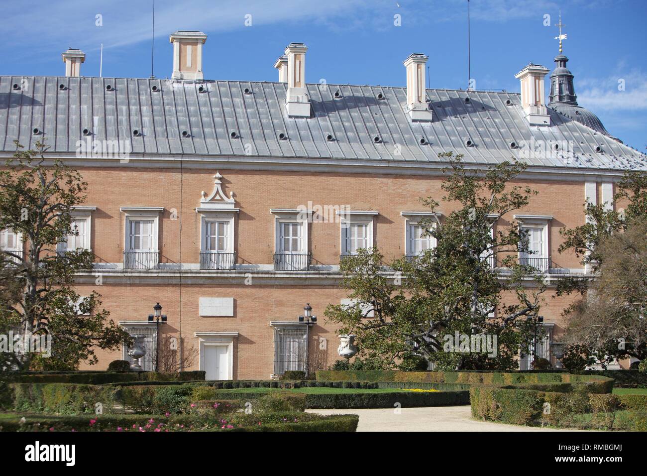 I giardini del palazzo reale di Aranjuez in Madrid Foto Stock