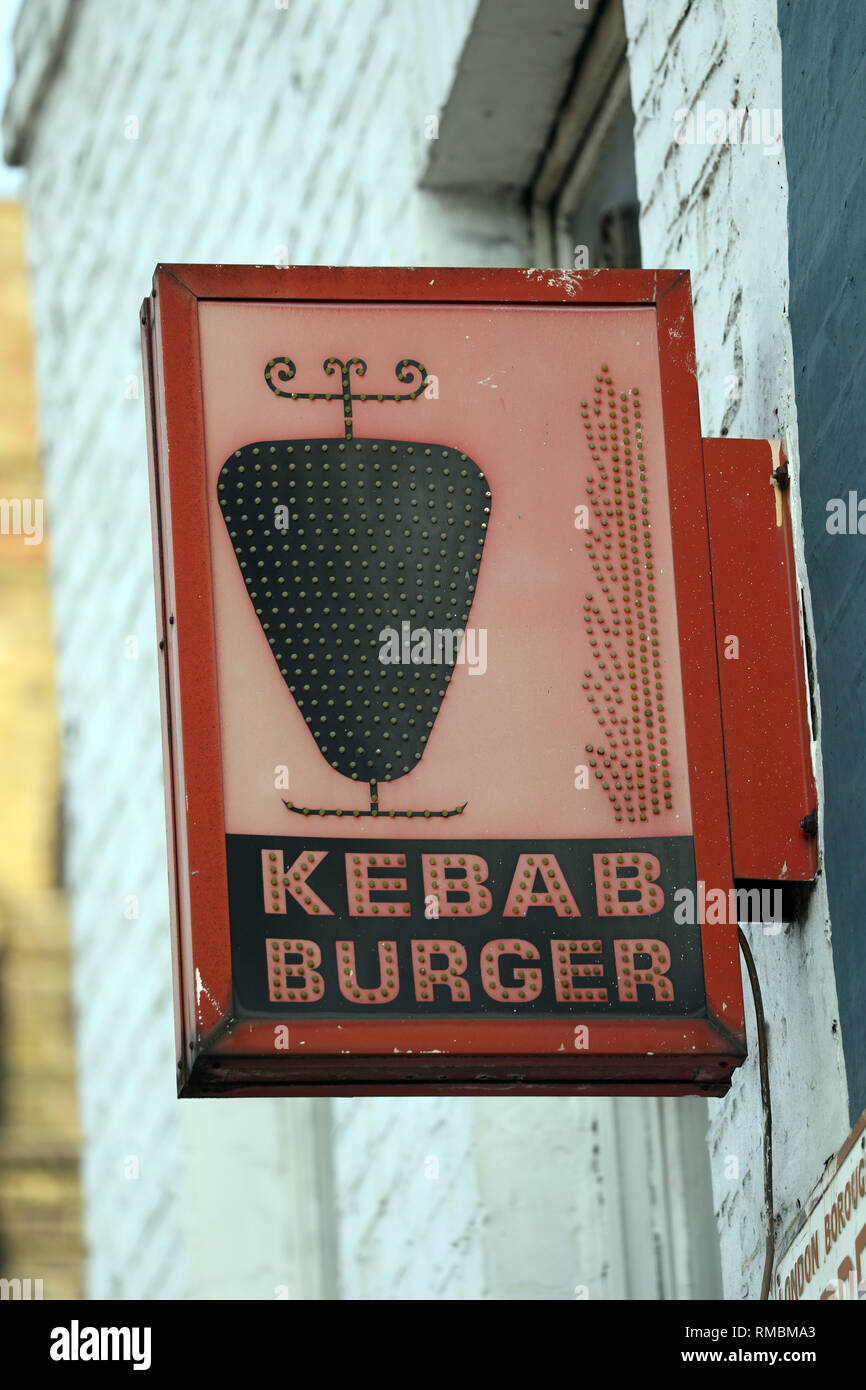 Kebab Shop ristorante foto da Gavin Rodgers/ Pixel8000 Foto Stock