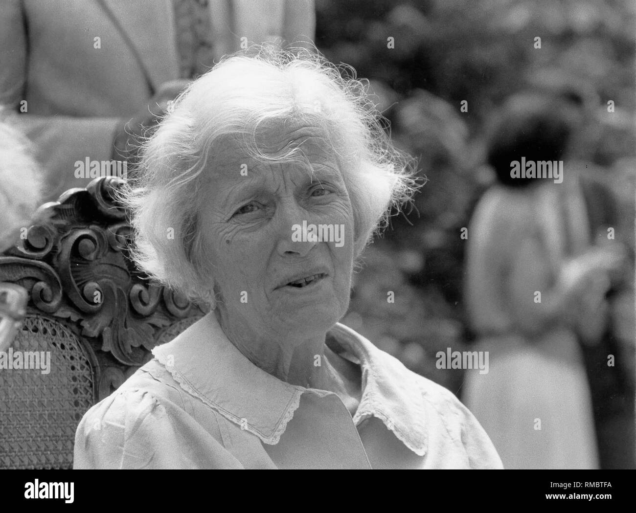 Dorothy Hodgkin Crowfoot, British Nobel per la Chimica (1964). La foto è stata scattata a Lindau Nobel per l incontro. Foto Stock