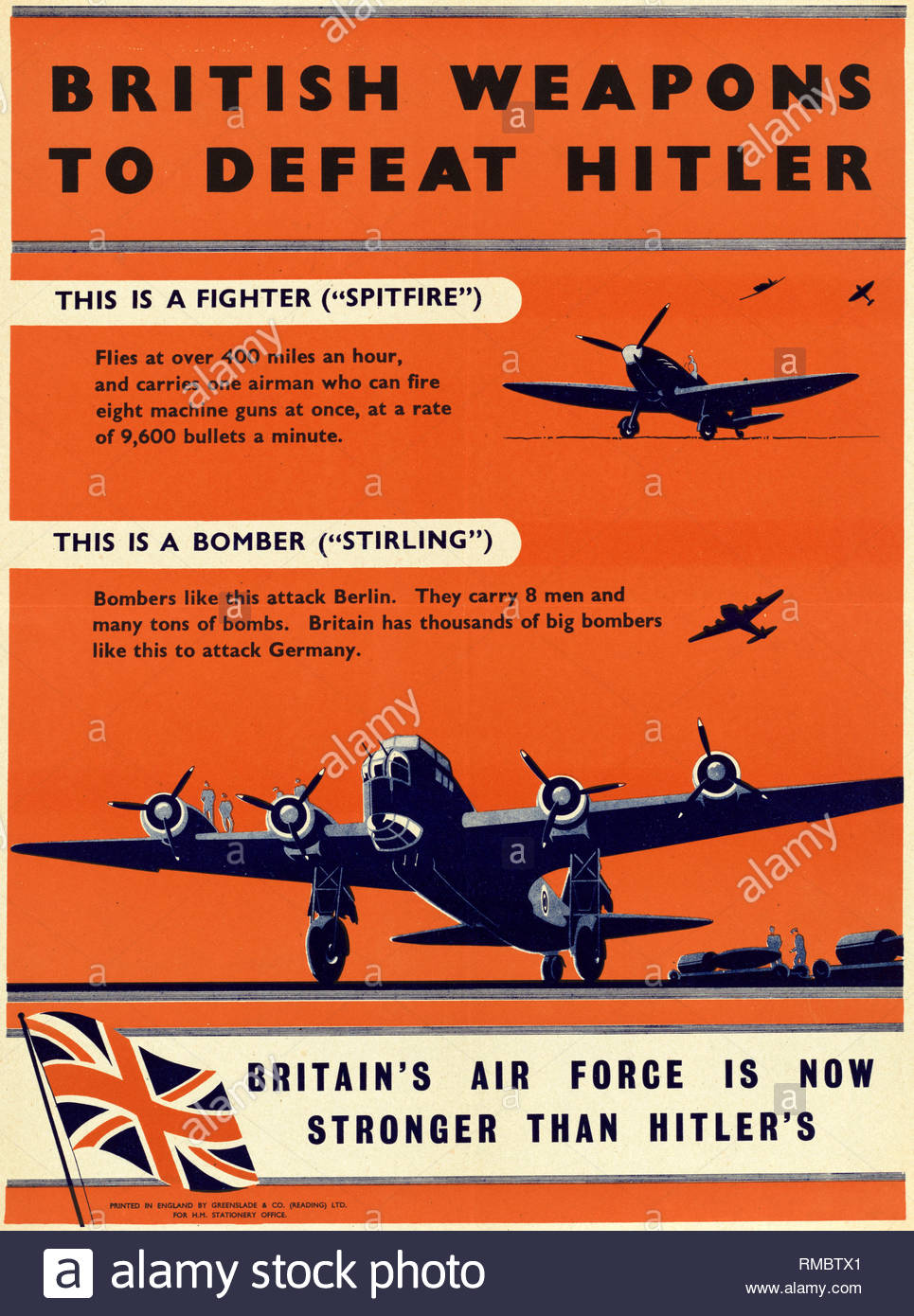 British World War 2 informazioni pubbliche poster di propaganda Foto Stock