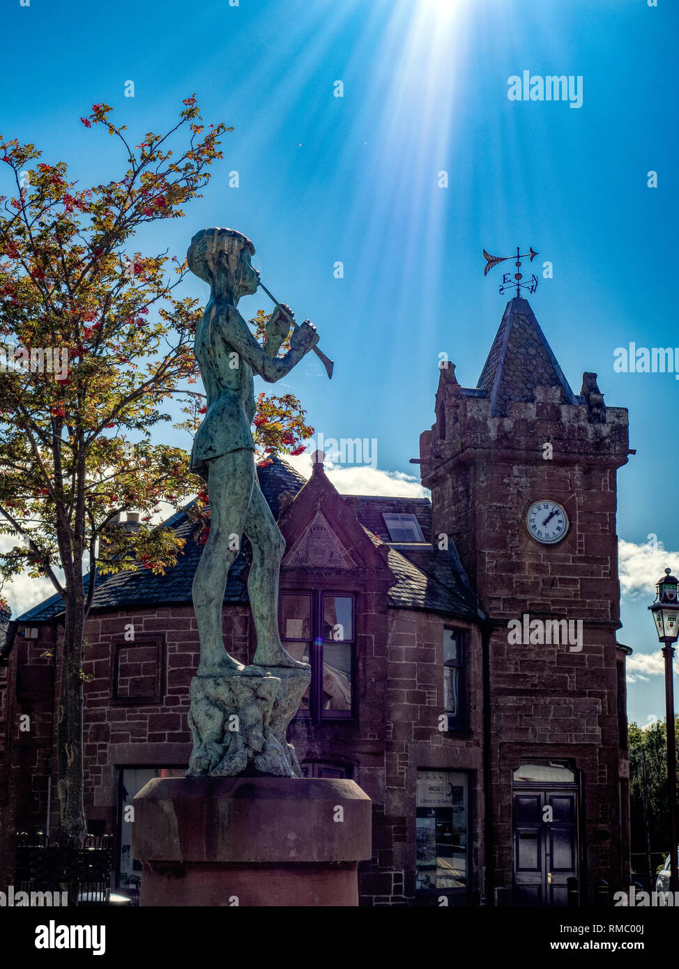 Statua di Peter Pan, Kirriemuir, Angus, Scozia Foto Stock