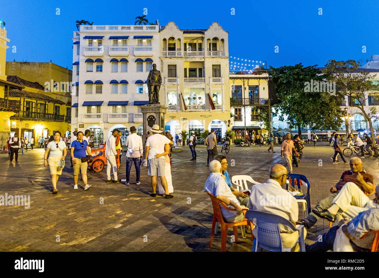 Plaza De Los Coches Cartagena Colombia Sud America Foto Stock