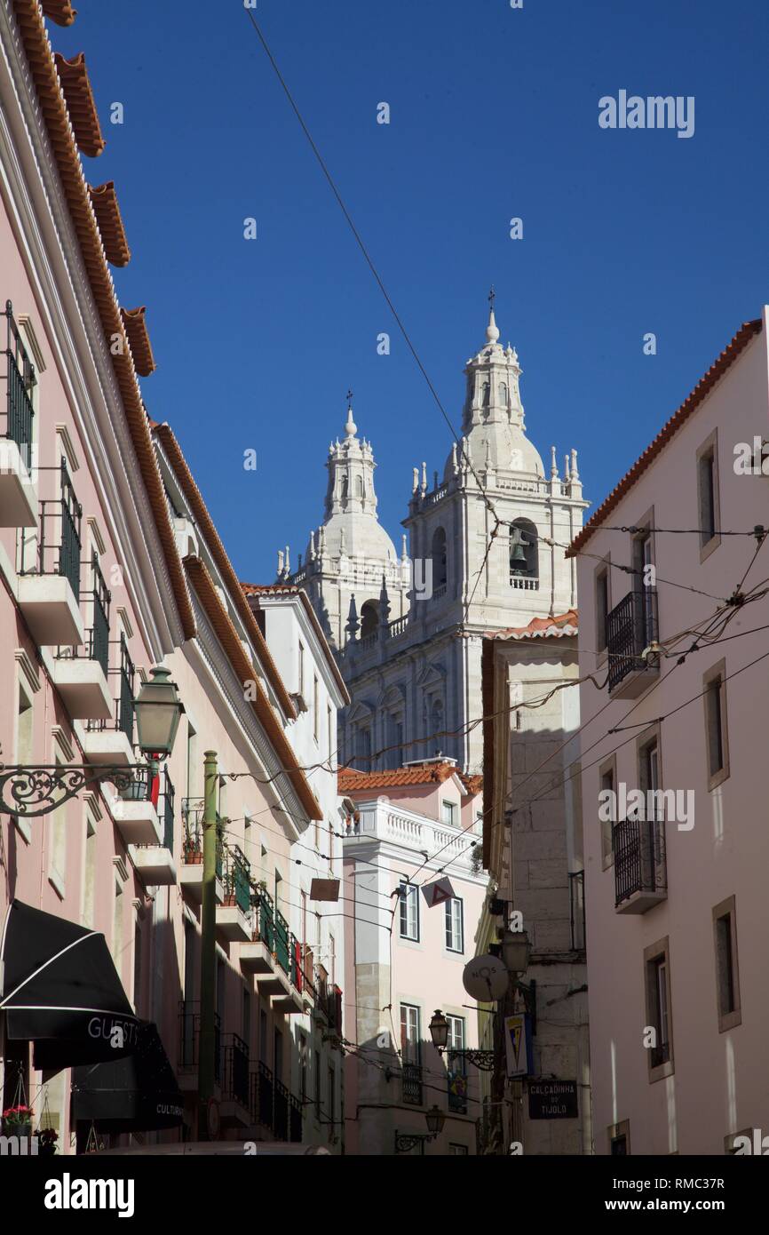 Paesaggi della città di Lisbona in Portogallo Foto Stock