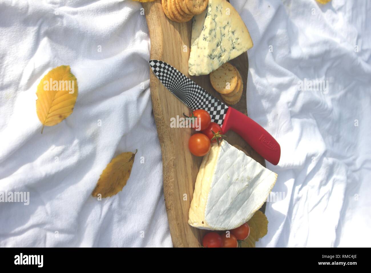 Rocknife autunnali e piatti di formaggio 3 Foto Stock