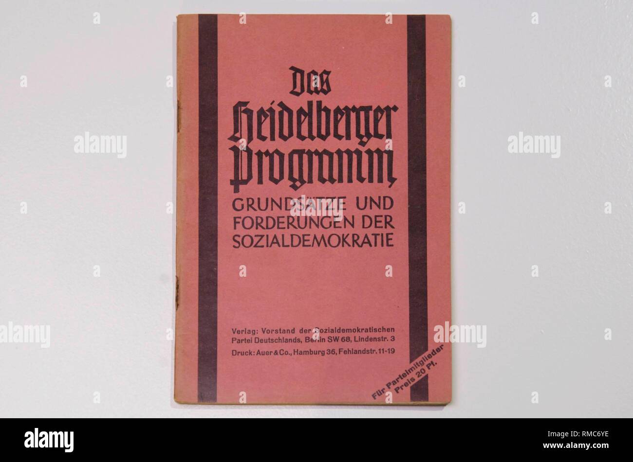 Programmi di base del DOCUP: il programma di Heidelberg del 1925. Foto Stock