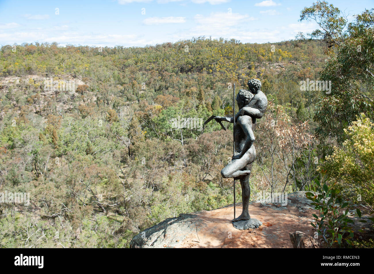 Sculture nella macchia, Dandry Gorge, Pilliga foresta, NSW, Australia Foto Stock