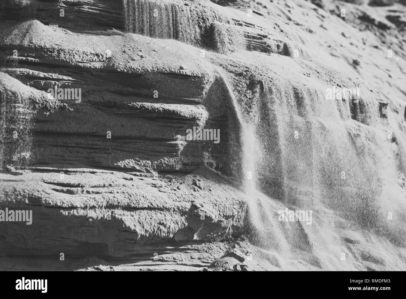 Grigio brillante background con strati di sabbia Foto Stock