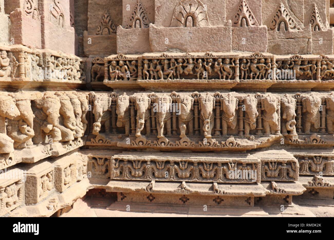 Sun Temple-Modhera,Gujarat-India Foto Stock