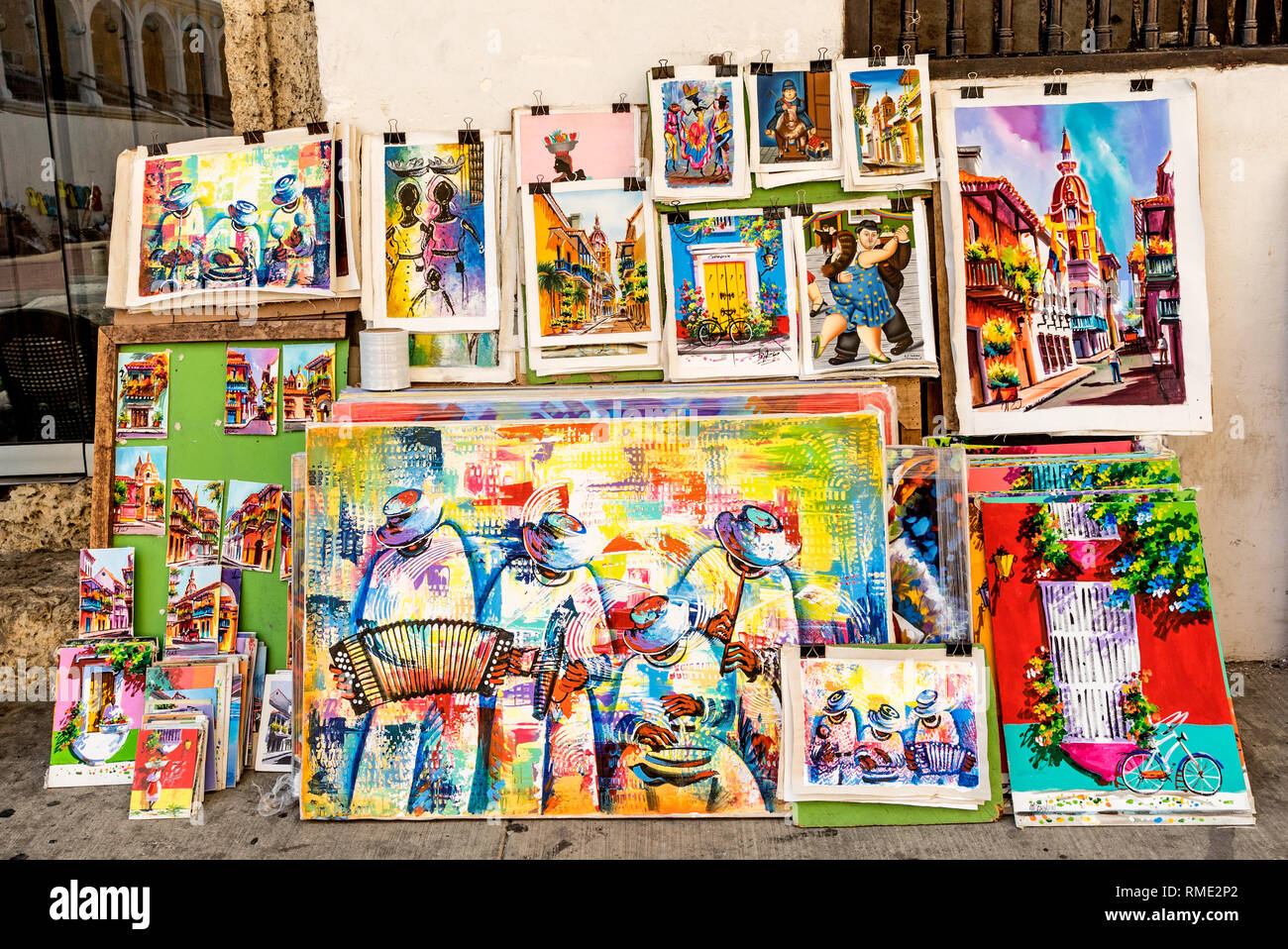 Locale Arte Shop Cartagena Colombia Sud America Foto Stock