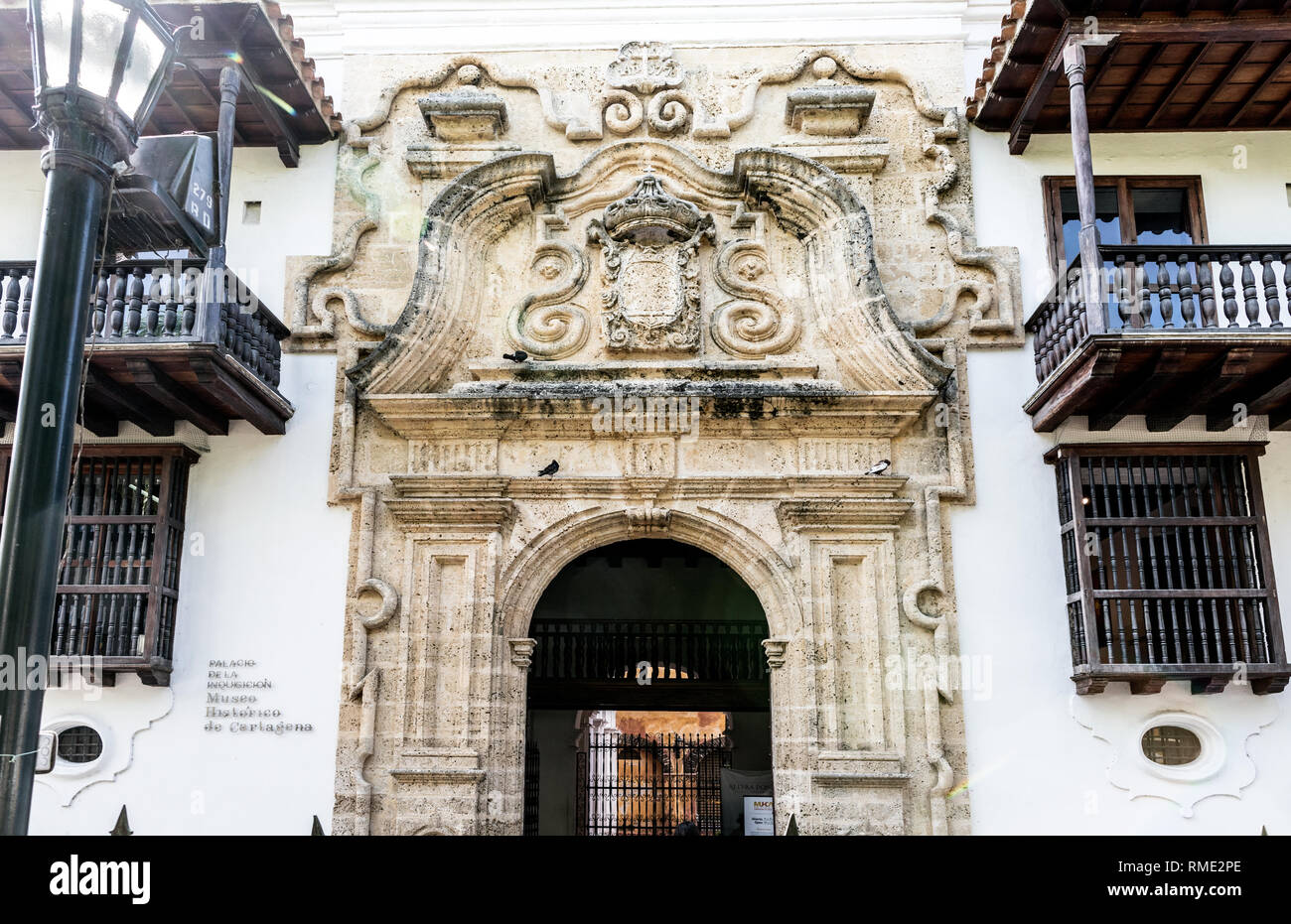 Il Palazzo dell'Inquisizione Cartagena Colombia Sud America Foto Stock