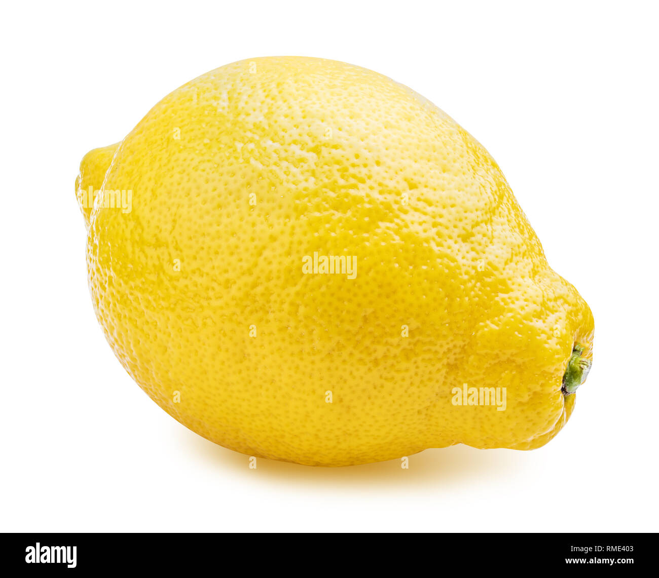 Limone fresco isolato su sfondo bianco. Tracciato di ritaglio Foto Stock