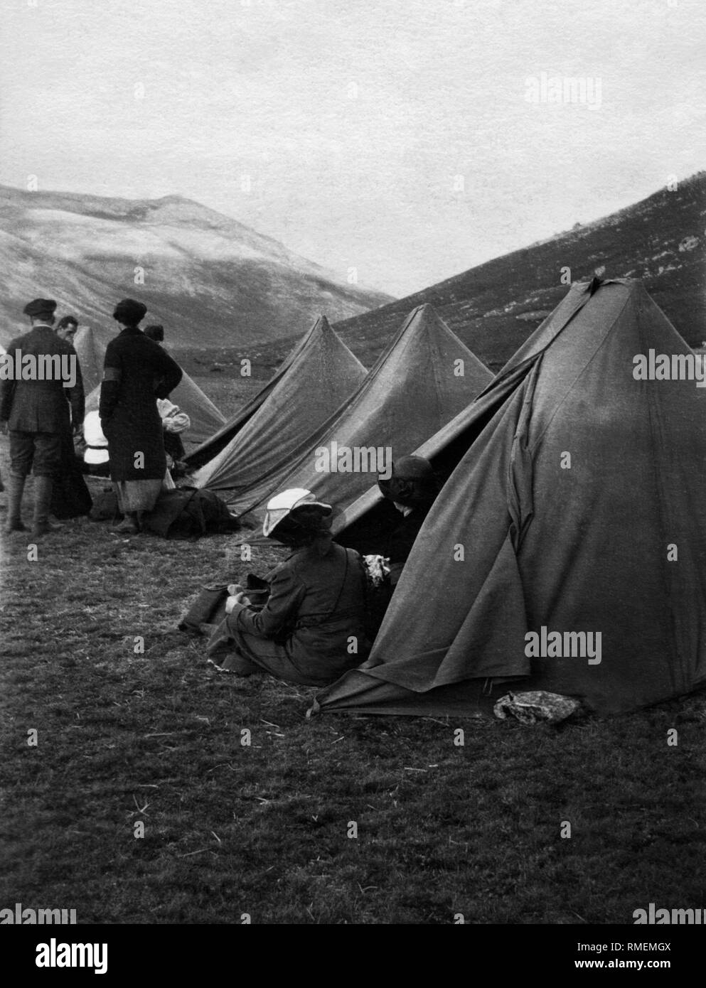 L'Italia, Abruzzo, tci encampment soci in Abbruzzo, 1922 Foto Stock