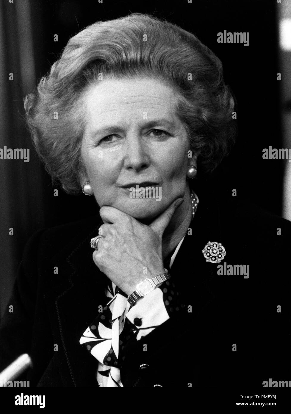 Margaret Thatcher, politico, Gran Bretagna. Foto Stock