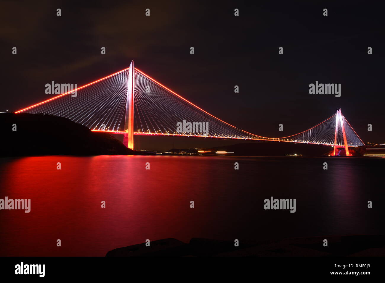 Istanbul Yavuz Sultan Selim Ponte sul Bosforo Foto Stock