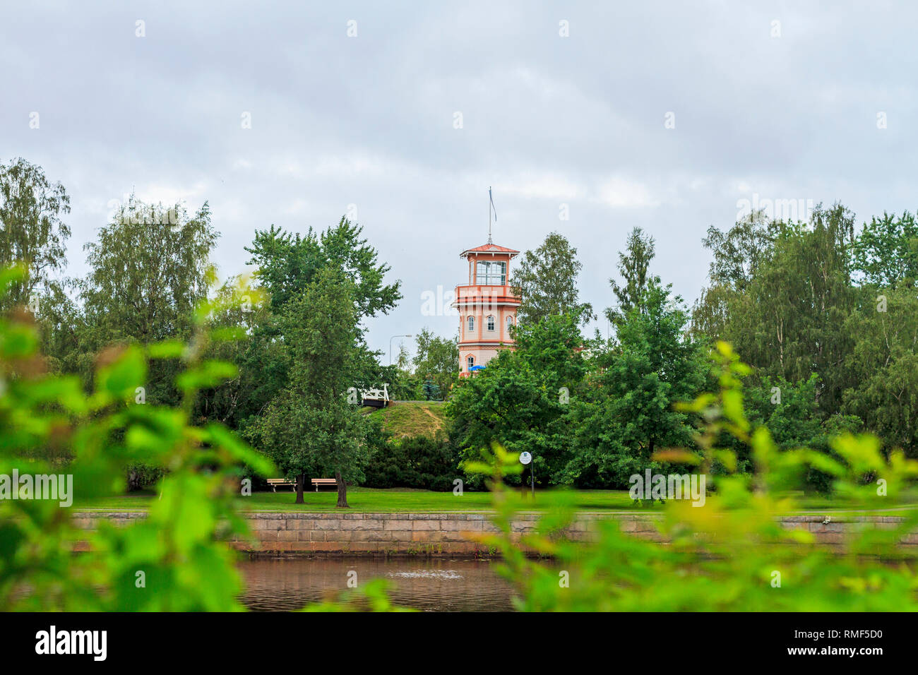 Torre di osservazione nei pressi della città di canal Foto Stock