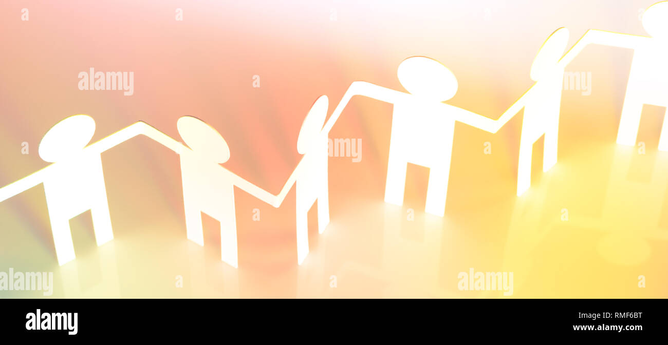 Diversità Sociale concetto, carta persone collegate Foto Stock