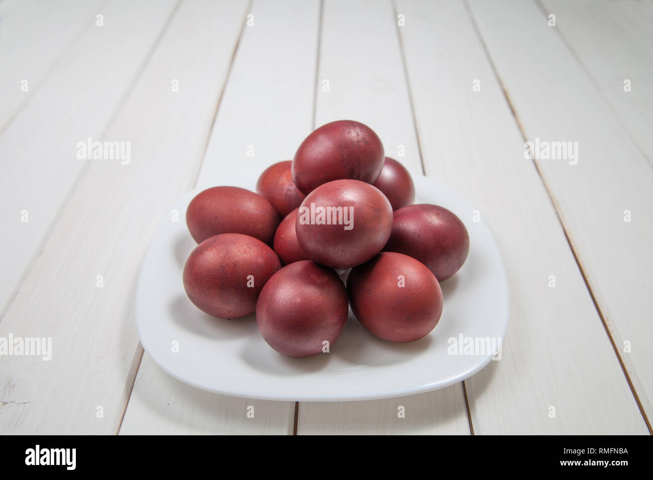 Uova di Pasqua. Decorazione di festa. Buona Pasqua! Foto Stock