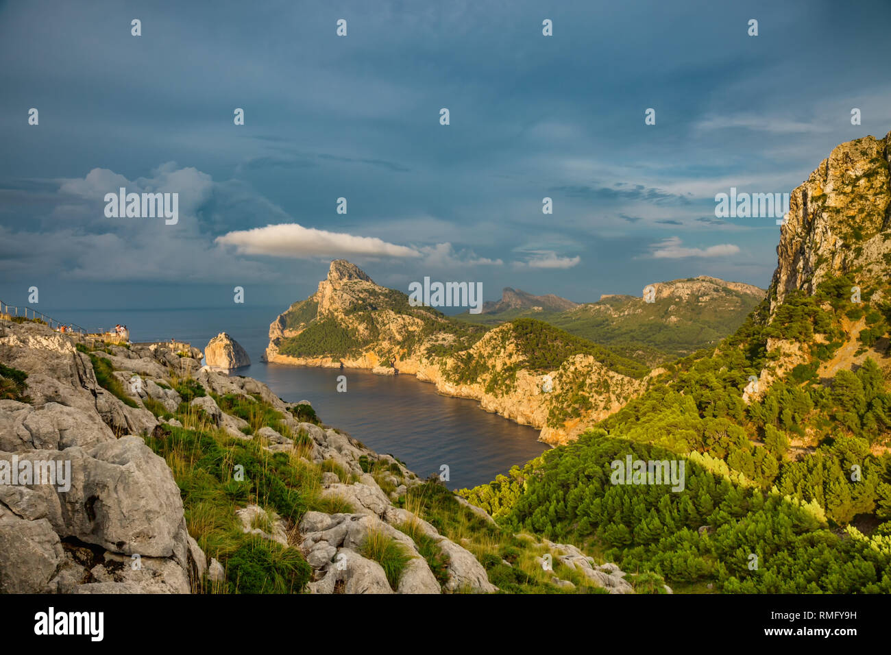 Mallorca - Vista dal punto di vedetta Es Colomer Foto Stock