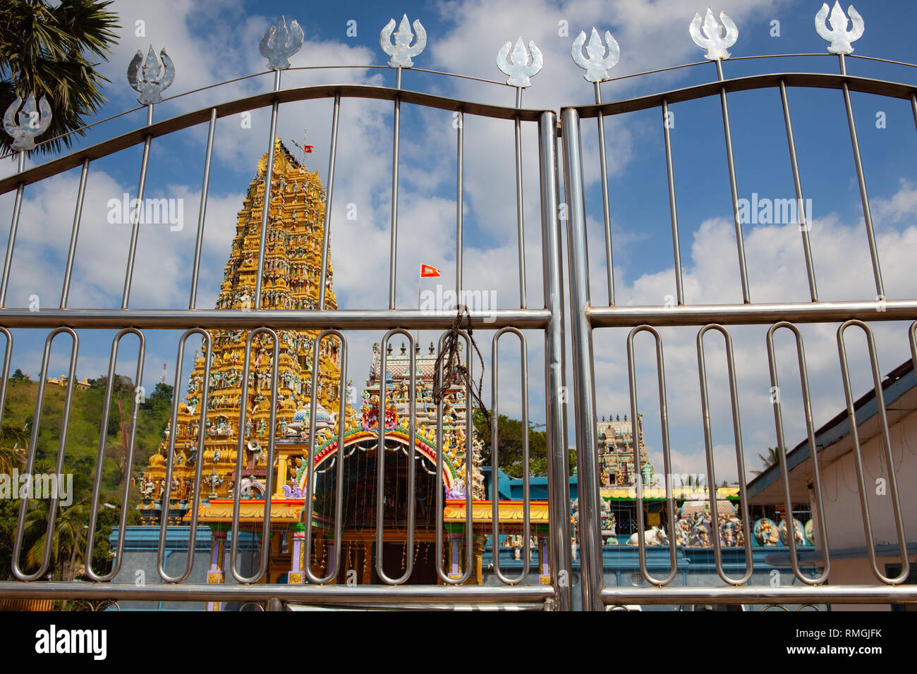 Matale nello Sri Lanka - gennaio 23,2019: Muthumariamman tempio indù di Matale nello Sri Lanka.Il tempio è dedicato a Mariamman, la dea della pioggia e fe Foto Stock