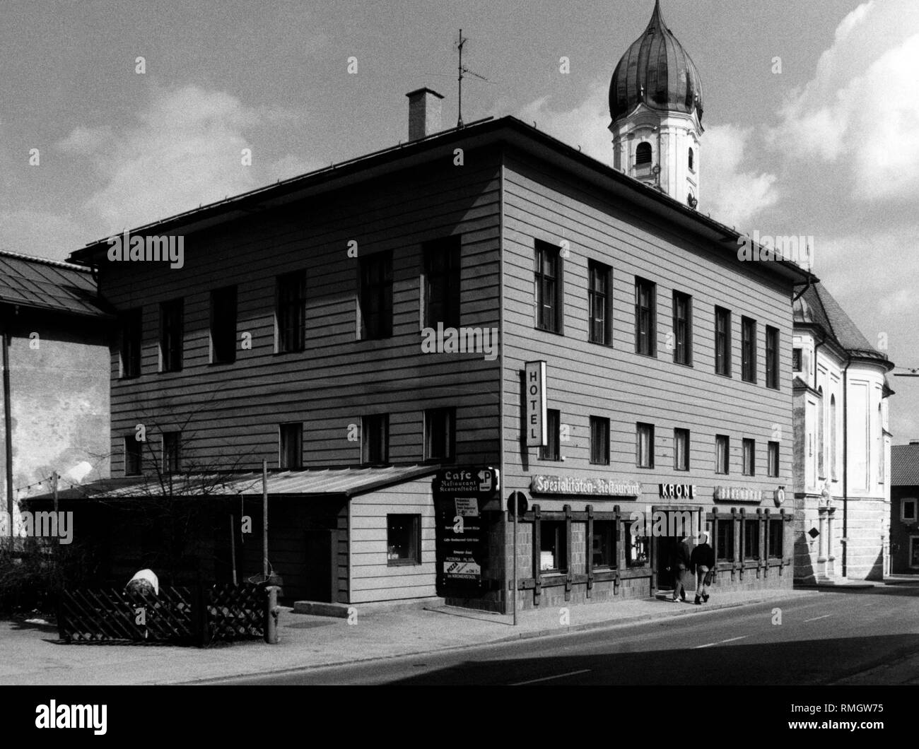 L'hotel Krone' a Nesselwang. Foto Stock