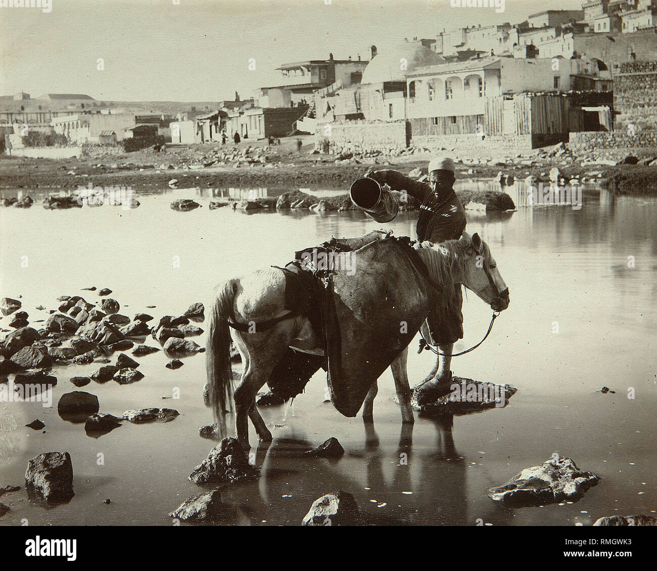Un luogo di irrigazione. Foto di albumina Foto Stock