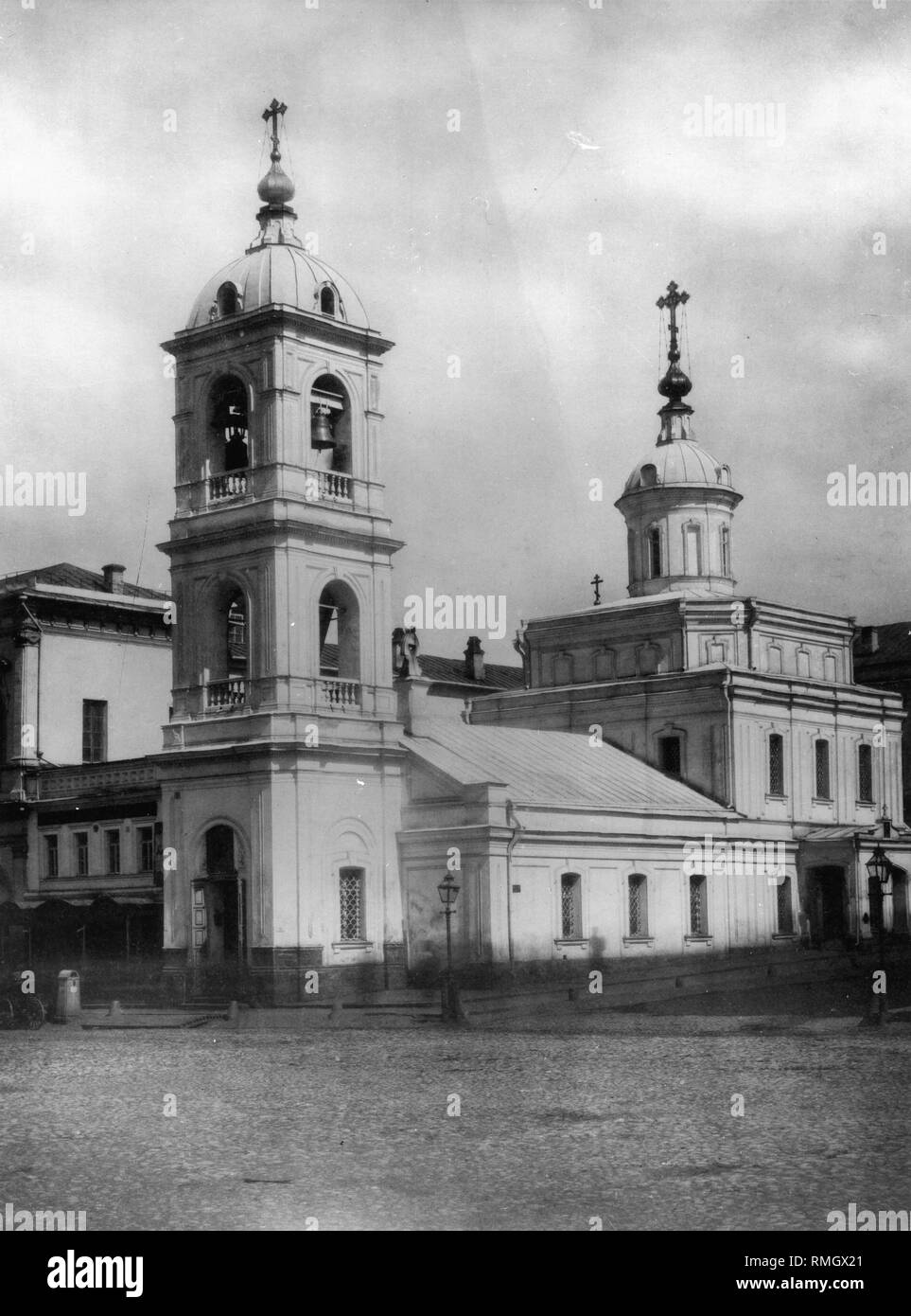 La Cattedrale di Kazan icona della Madonna a Mosca. Foto di albumina Foto Stock