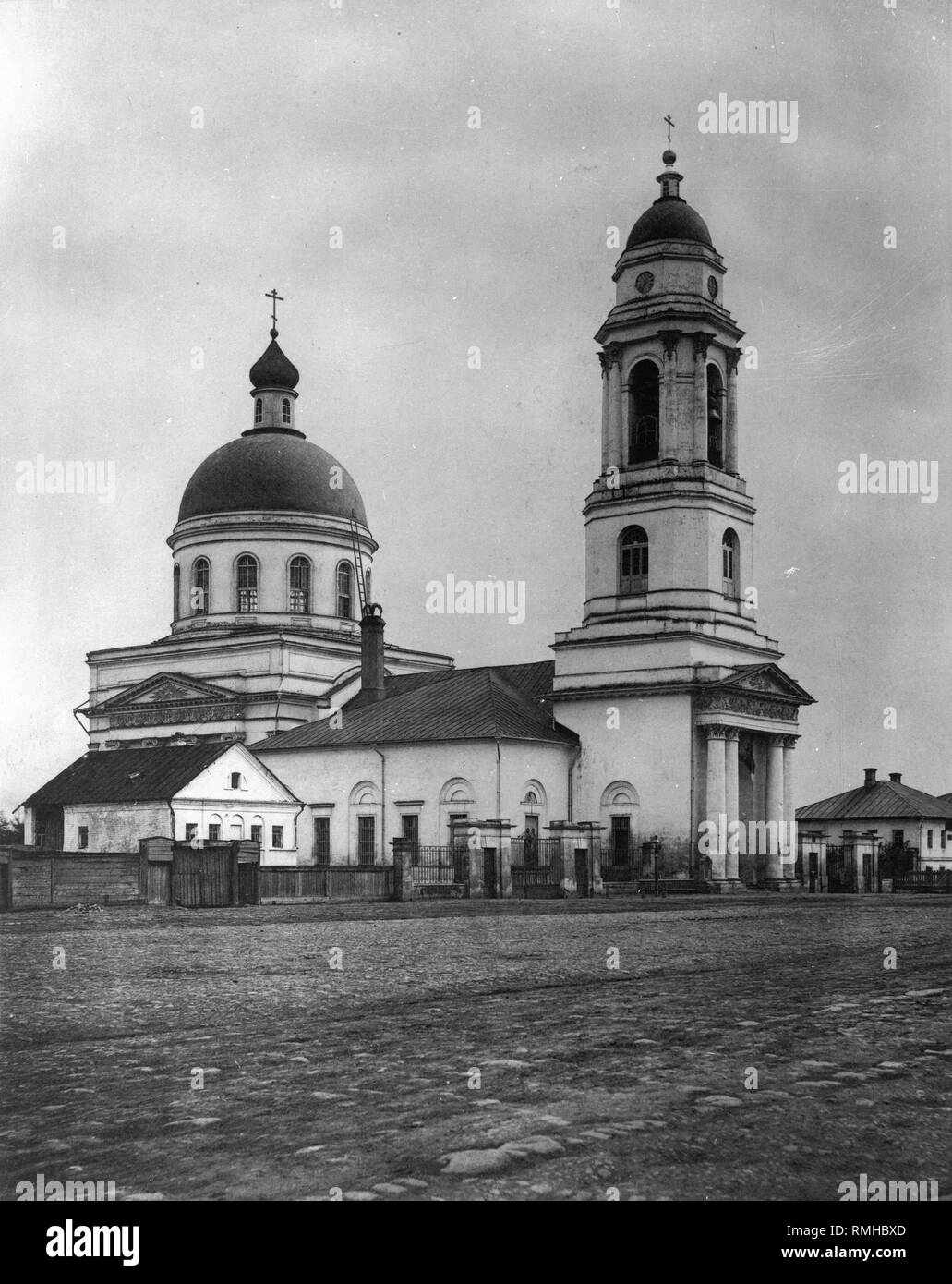 La Chiesa dei Santi Martiri Florus e Laurus a Mosca. Foto di albumina Foto Stock