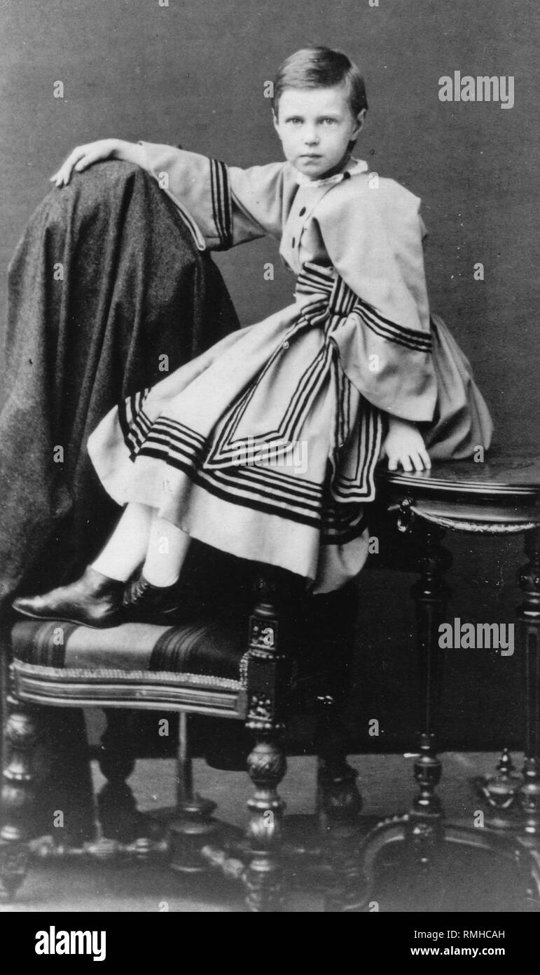 Ritratto della Granduchessa Maria Alexandrovna della Russia (1853-1920). Foto di albumina Foto Stock