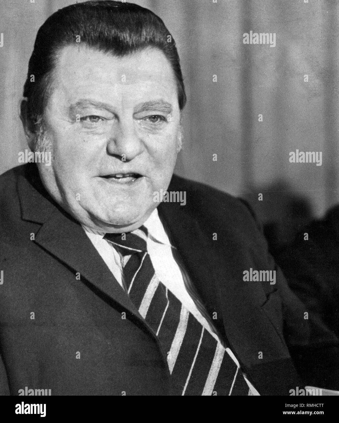 Franz Josef Strauss nei tardi anni settanta. Foto Stock