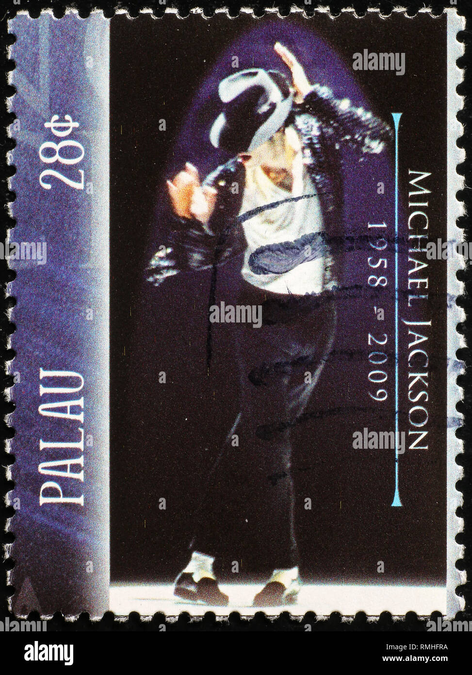 Michael Jackson in concerto il francobollo Foto Stock