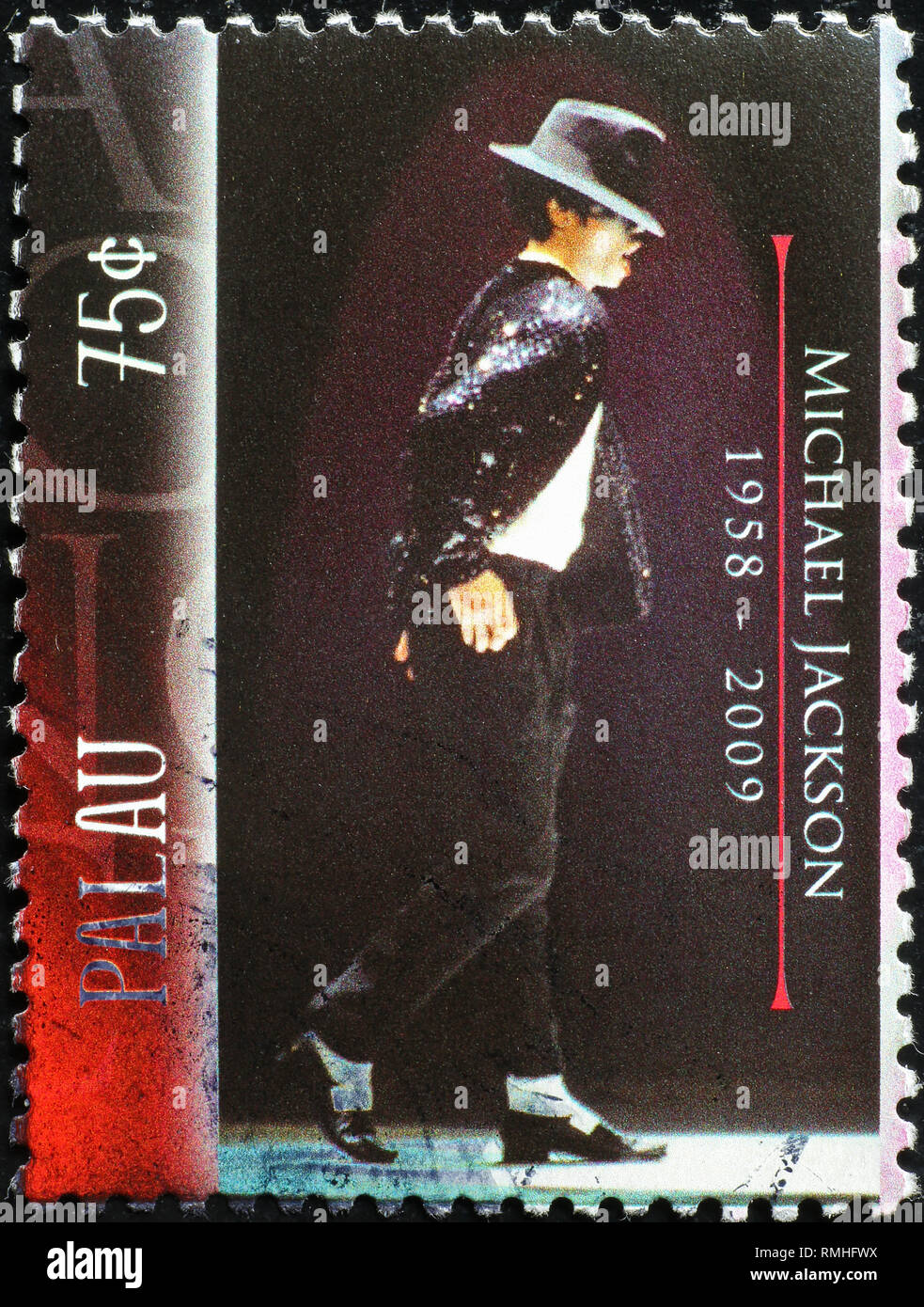 Fotografia di Michael Jackson in concerto il timbro Foto Stock