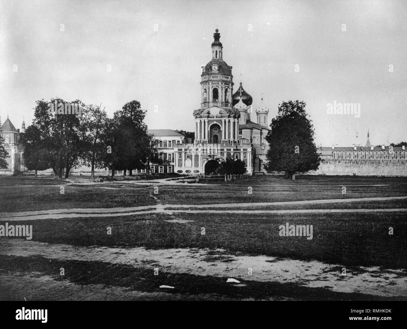 Il monastero di Donskoy di Mosca. Foto di albumina Foto Stock