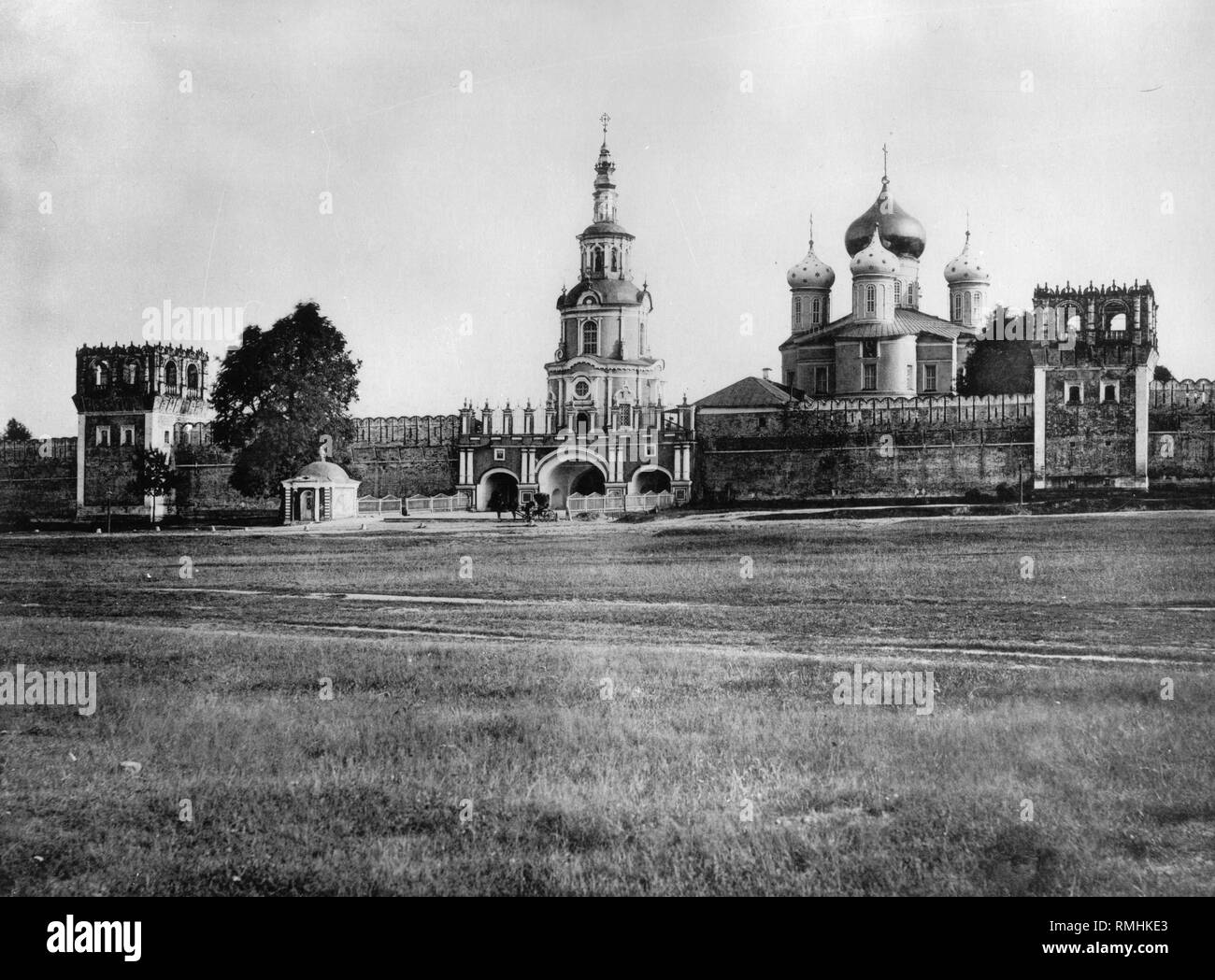Il monastero di Donskoy di Mosca. Foto di albumina Foto Stock