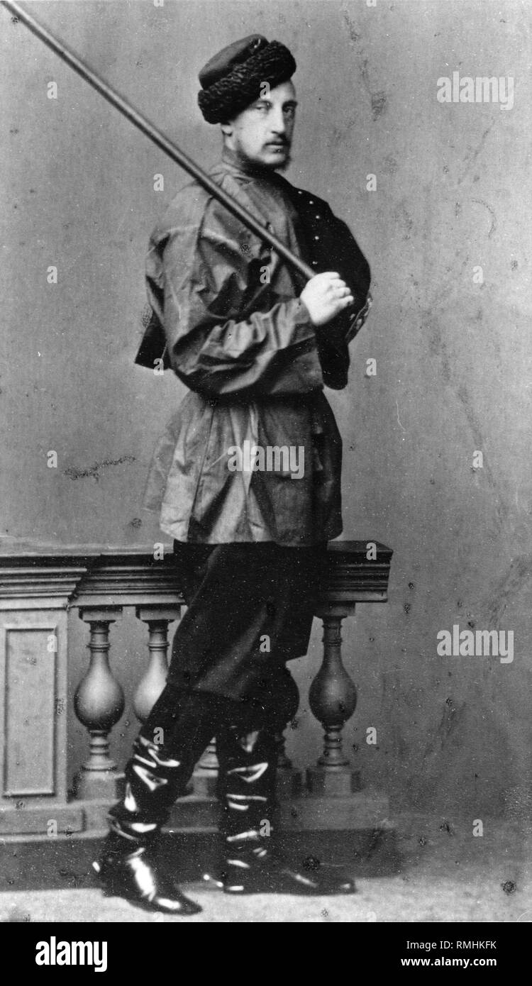 Ritratto del Granduca Nicholas Nikolaevich (il vecchio) della Russia (1831-1891). Foto di albumina Foto Stock