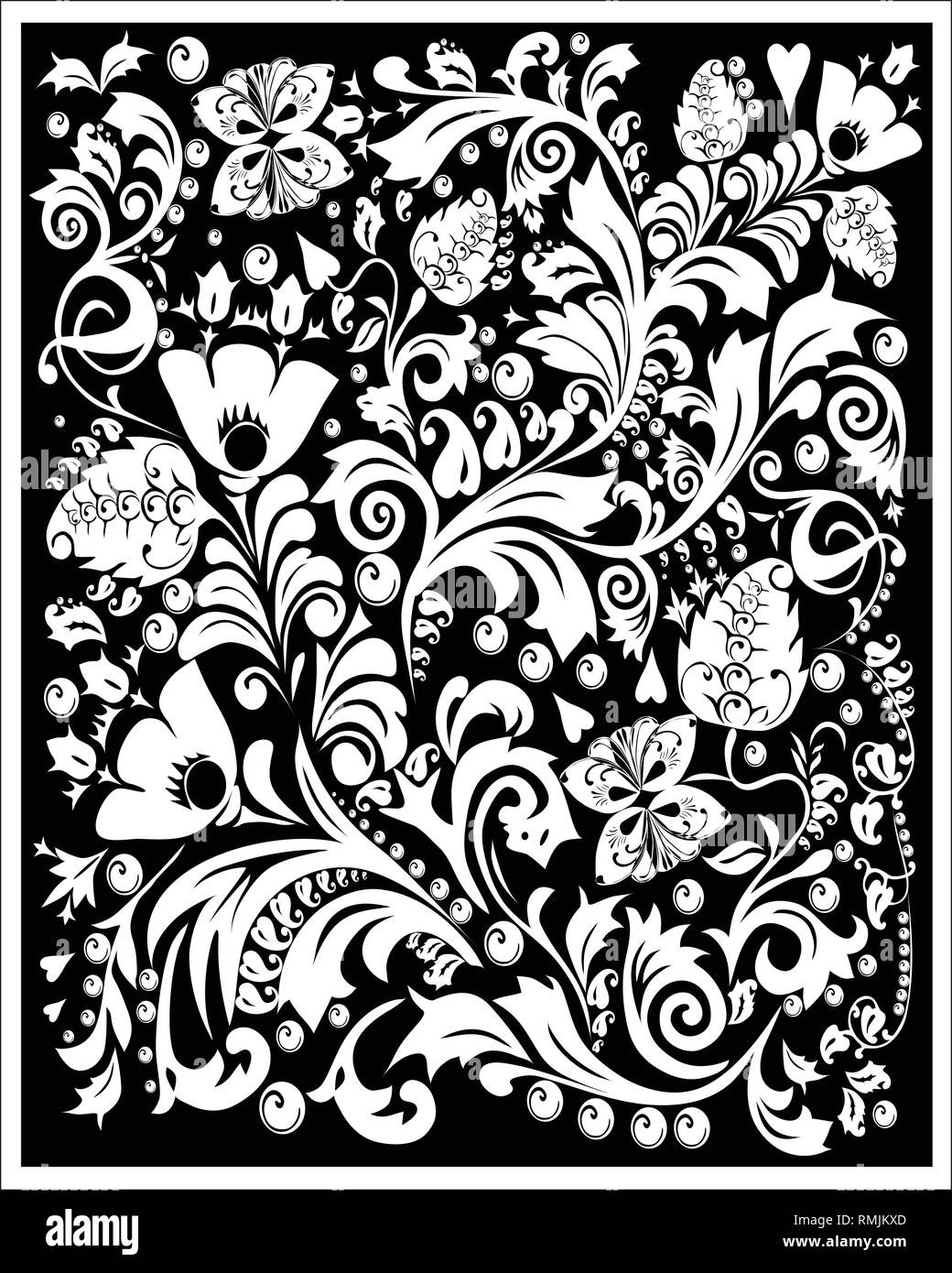 Vector design pattern di batik per la carta da parati, tessuto, decorazione e altri disegni. Illustrazione Vettoriale