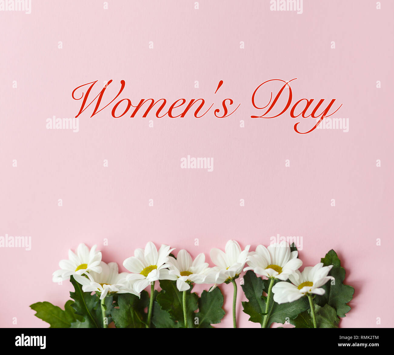 Cartolina per il giorno della donna. Fiori di Primavera. Foto Stock