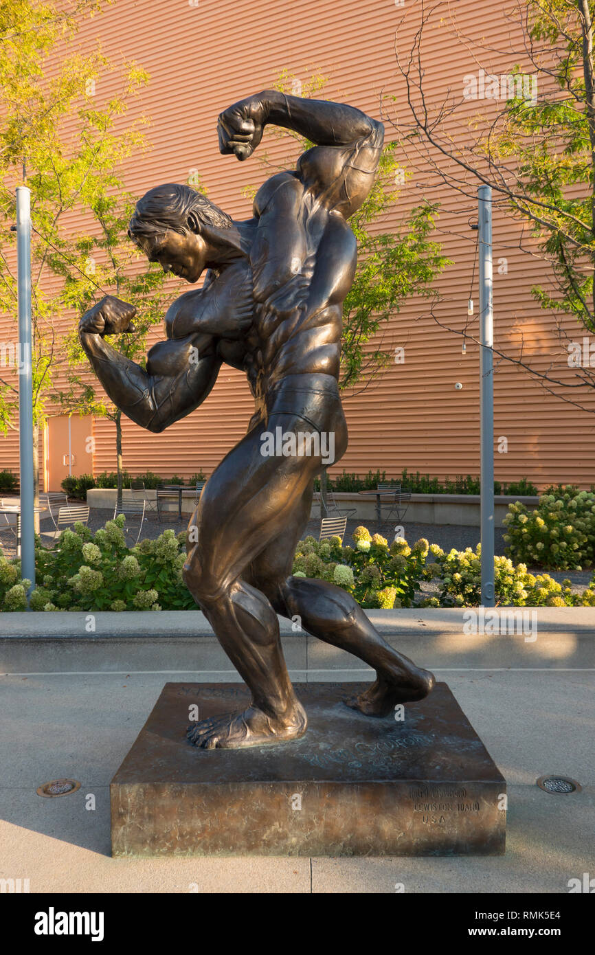 Arnold Schwarzenegger statua Columbus Ohio Foto Stock