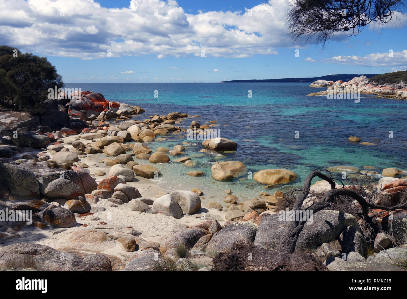 Seatons Cove, Baia di incendi Area di conservazione, la Tasmania, Australia. N. PR Foto Stock