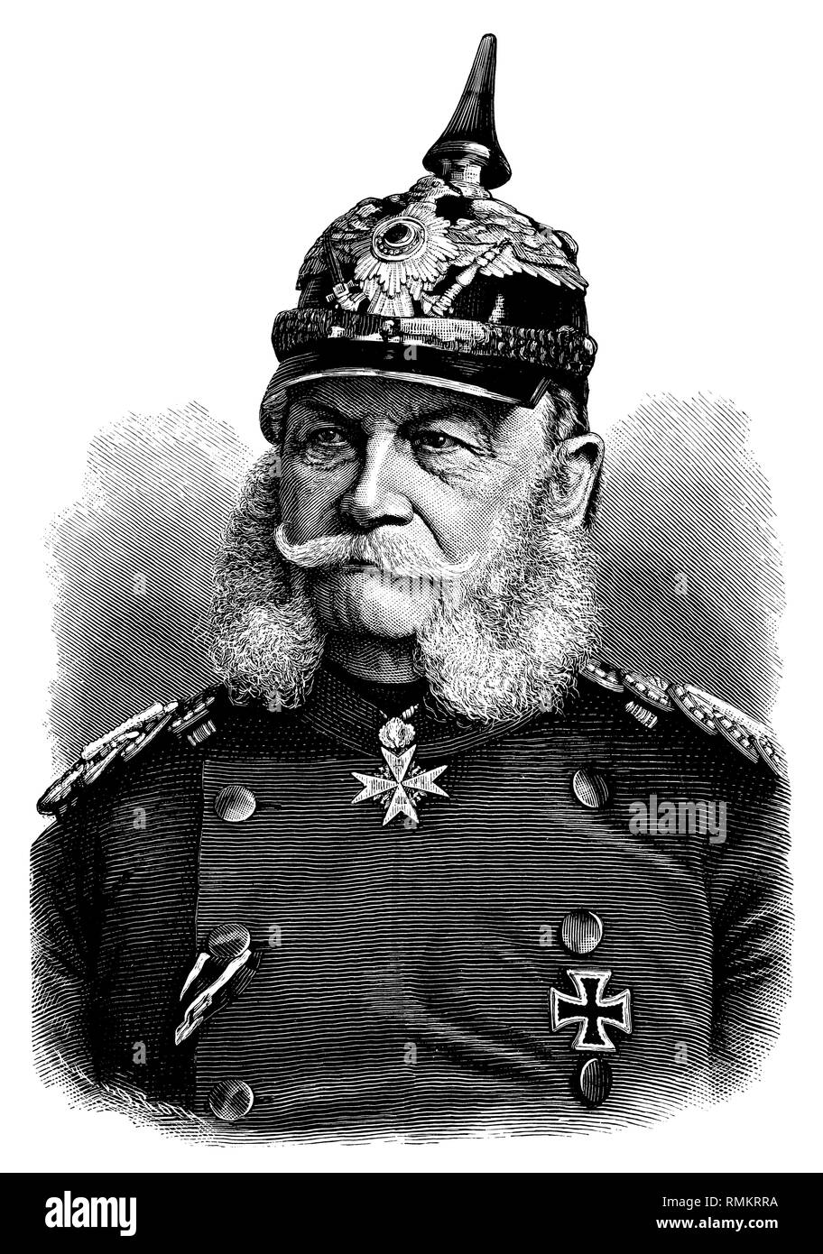Guglielmo I, imperatore tedesco di King of Prussia, dopo una fotografia dalla fine degli anni 1870, 1899 Foto Stock