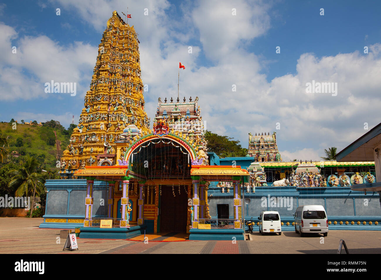 Matale nello Sri Lanka - gennaio 23,2019: Muthumariamman tempio indù di Matale nello Sri Lanka.Il tempio è dedicato a Mariamman, la dea della pioggia e fe Foto Stock