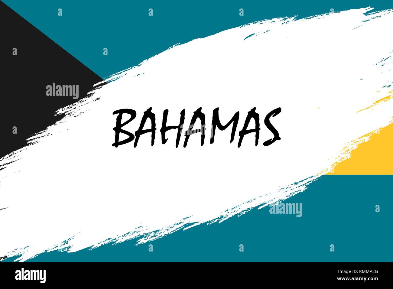 Tratto di pennello con uno sfondo in stile grunge bandiera di Illustrazione Vettoriale