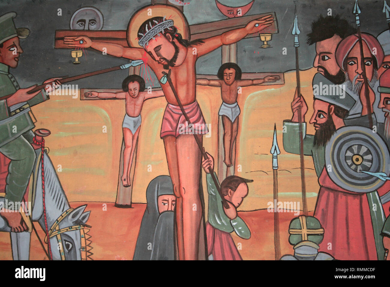 Etiopia Arte - la crocifissione di Gesù Foto Stock