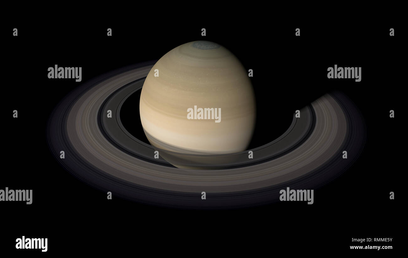 Saturno, la seconda più grande pianeta del sistema solare. Foto Stock