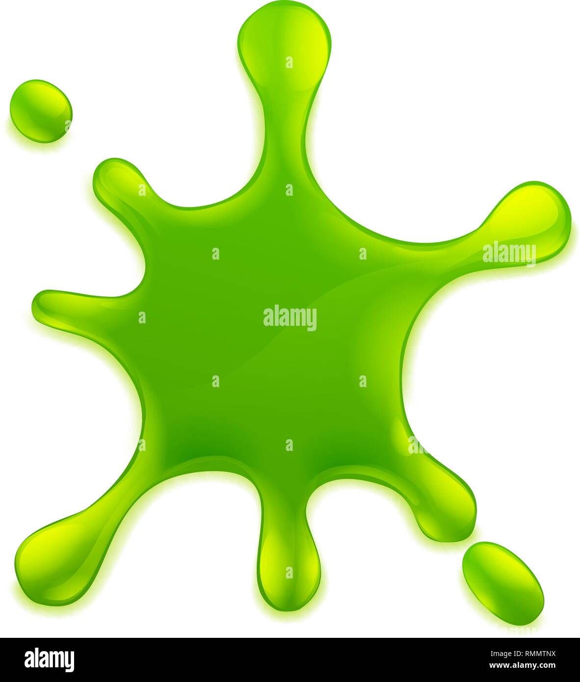 Il limo Green Goo confuso Blobs Splat Illustrazione Vettoriale