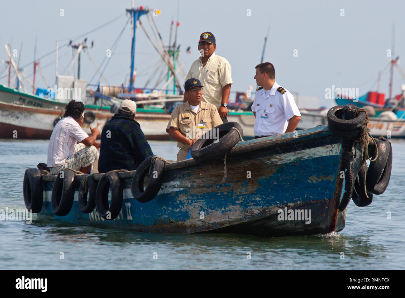 Le autorità portuali di Paracas Foto Stock